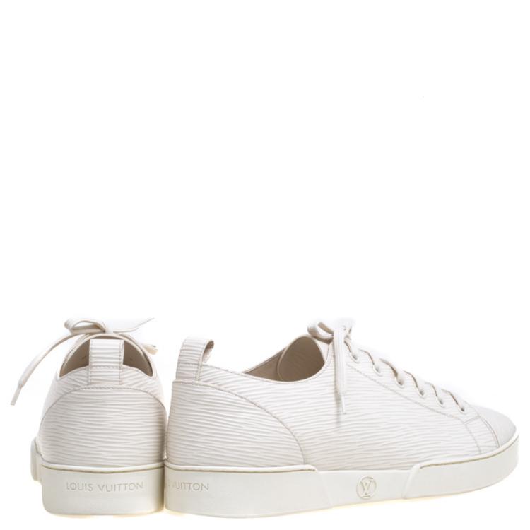 Pre Owned Louis Vuitton White Epi Leather Match Up Sneakers Size 43