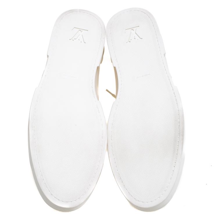 Pre Owned Louis Vuitton White Epi Leather Match Up Sneakers Size 43