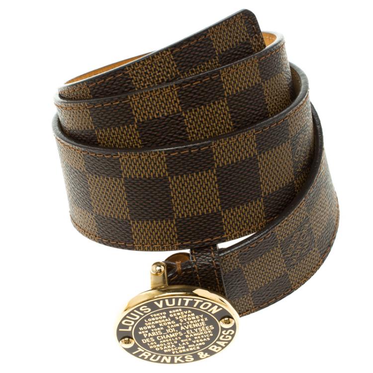 Pre Owned Louis Vuitton Damier Ebene Canvas Trunks and Bags Belt 80CM