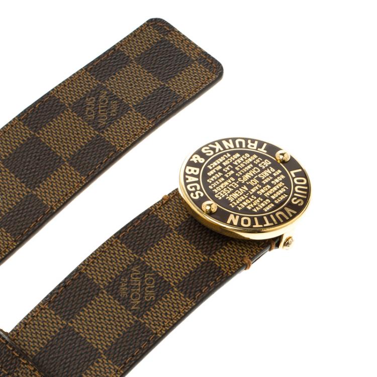 Pre Owned Louis Vuitton Damier Ebene Canvas Trunks and Bags Belt 80CM