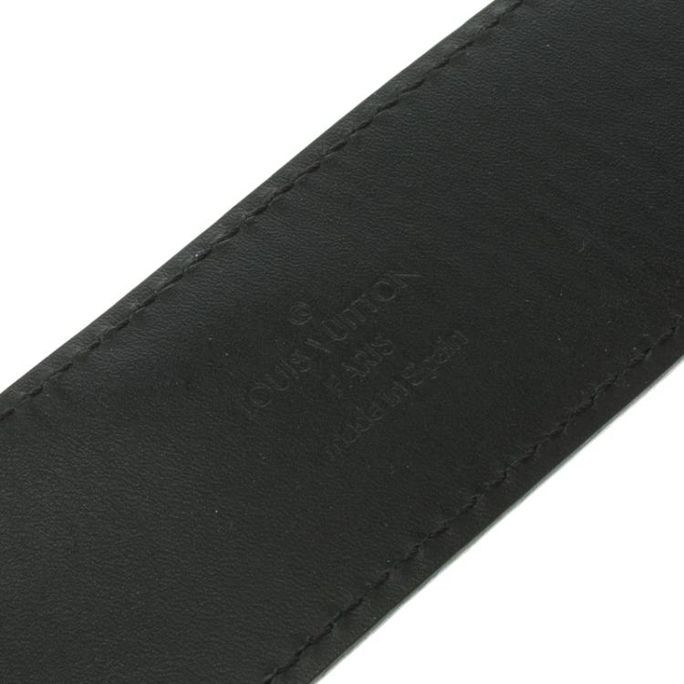 مملوكة مسبقًا Louis Vuitton Damier Ebene Graphite Canvas Initiales Belt 116 CM