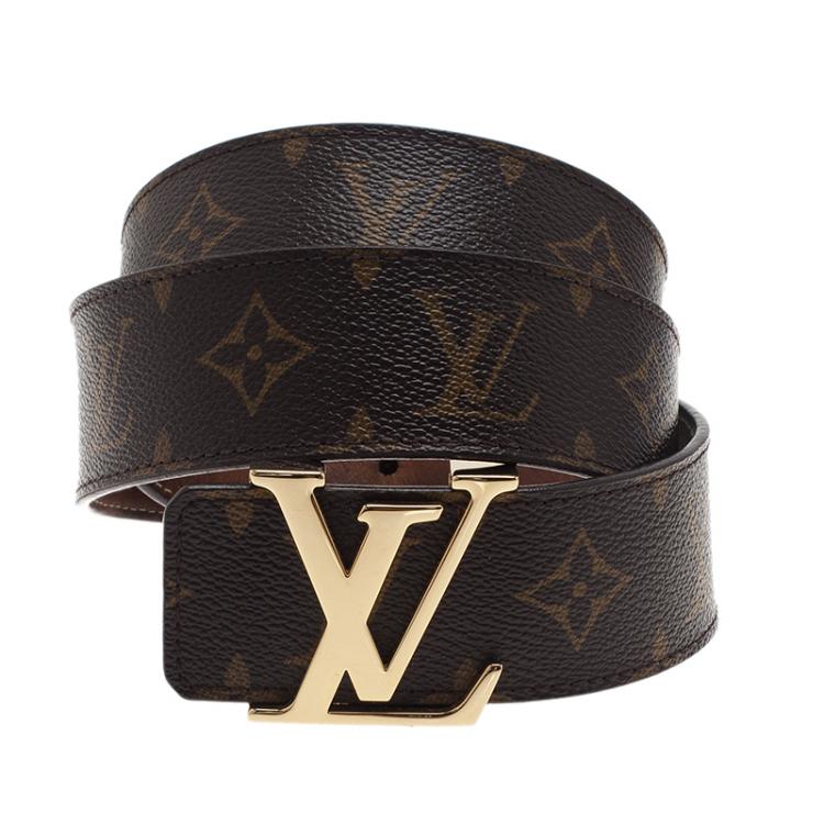 Pre Owned Louis Vuitton Monogram Canvas Initiales Belt 95CM
