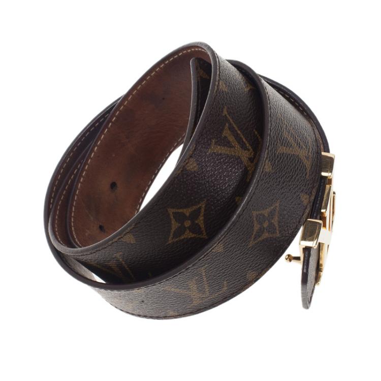 Pre Owned Louis Vuitton Monogram Canvas Initiales Belt 95CM