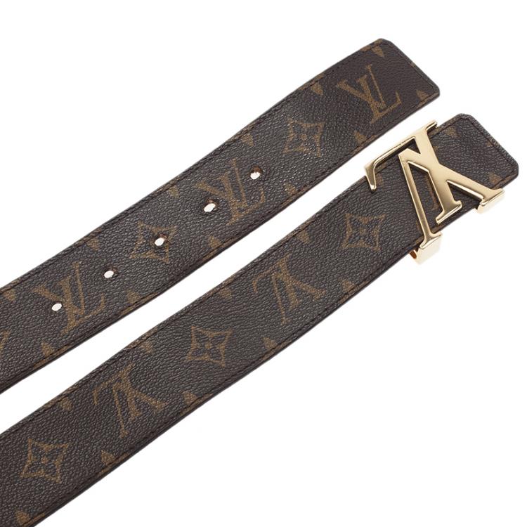 Pre Owned Louis Vuitton Monogram Canvas Initiales Belt 95CM