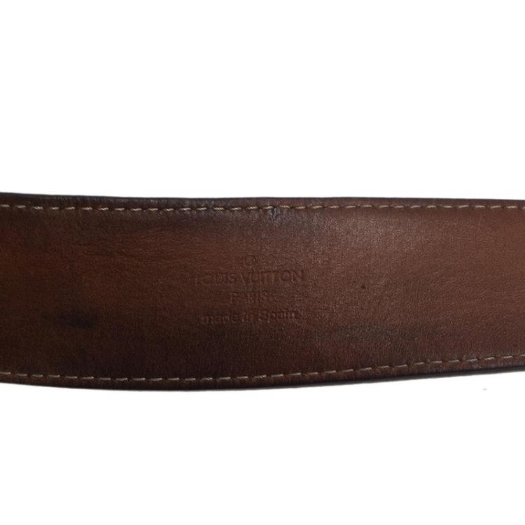 Pre Owned Louis Vuitton Monogram Canvas Initiales Belt 95CM