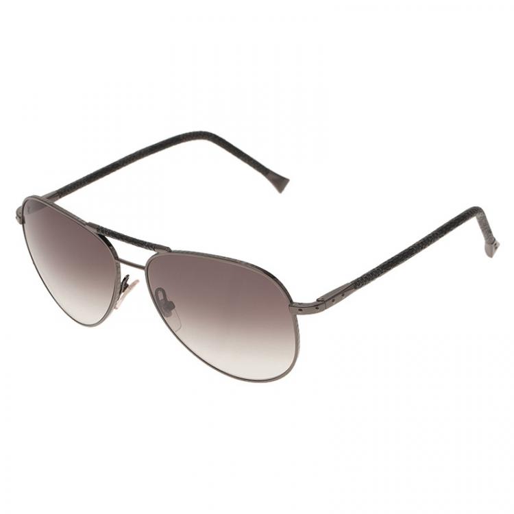 مملوكة مسبقًا Louis Vuitton Damier Graphite Conspiration Pilote Aviators 