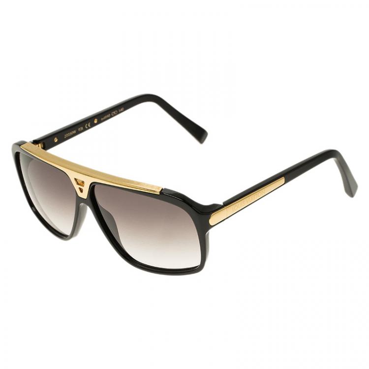 Pre Owned Louis Vuitton Black Evidence Square Sunglasses
