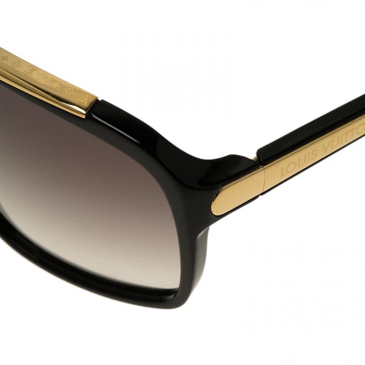 Pre Owned Louis Vuitton Black Evidence Square Sunglasses