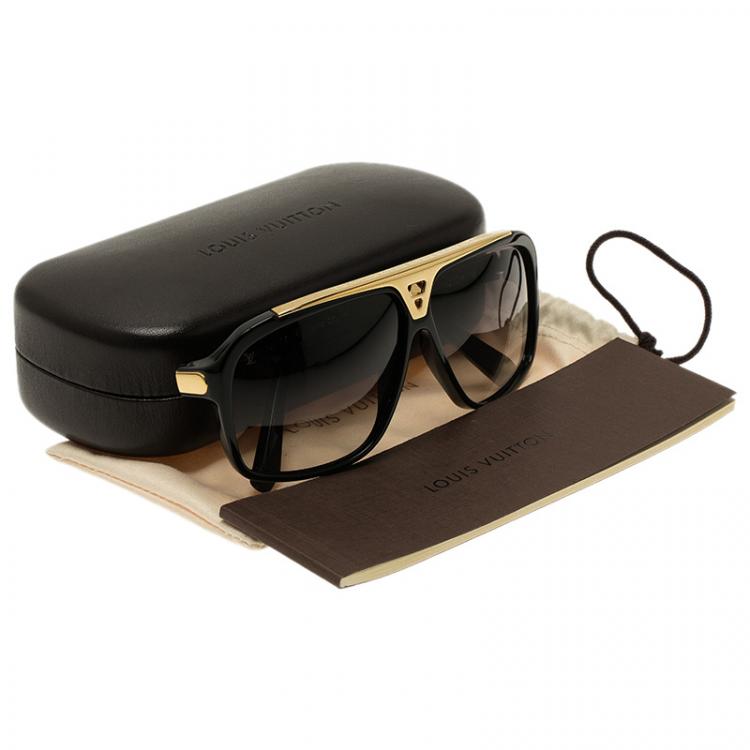 Pre Owned Louis Vuitton Black Evidence Square Sunglasses