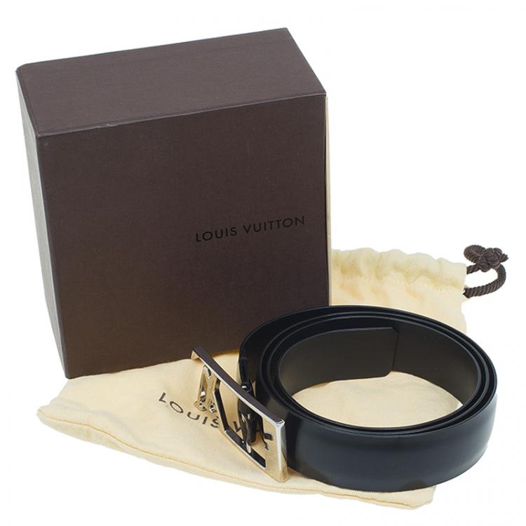 مملوكة مسبقًا Louis Vuitton Black Leather Neogram Belt 100 CM