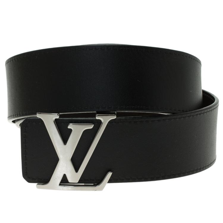 Louis Vuitton Black and Brown Leather Reversible Initials Belt Size 100 CM Louis  Vuitton