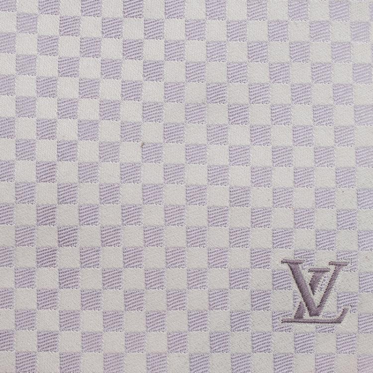 Louis Vuitton Uniformes Purple Micro Damier Traditional Silk Tie Louis  Vuitton