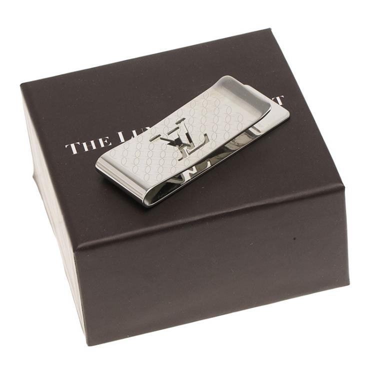 Pre Owned Louis Vuitton Champs Elysees Silver Tone Bill Clip