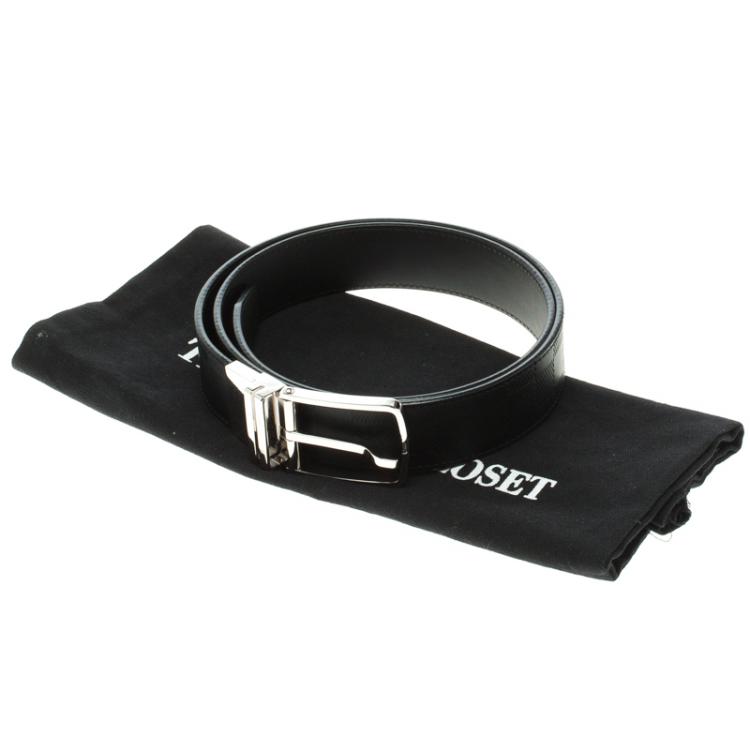Pre Owned Louis Vuitton Damier Embossed Leather Reversible Boston Belt 90CM