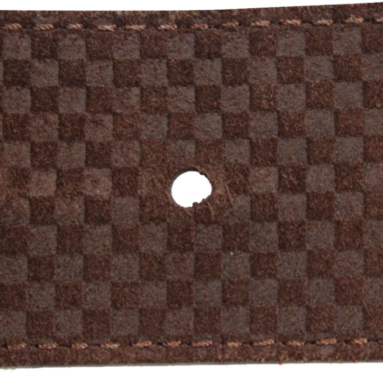 Pre Owned Louis Vuitton Brown Suede Initiales Belt