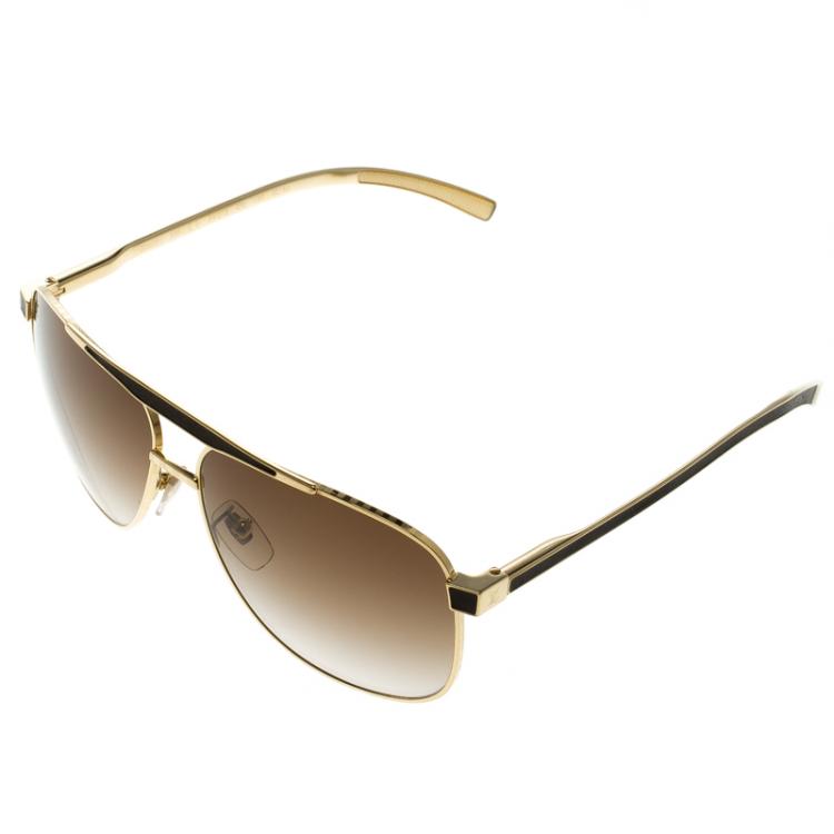 Pre Owned Louis Vuitton Moka Z0658U Persuasion Square Sunglasses