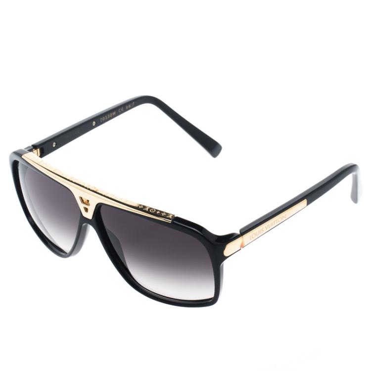 Pre Owned Louis Vuitton Black Z0350W Evidence Square Sunglasses
