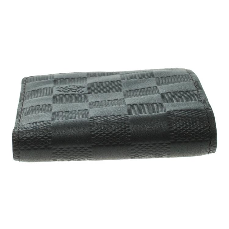 Pre Owned Louis Vuitton Black Damier Infini Leather Slender Wallet