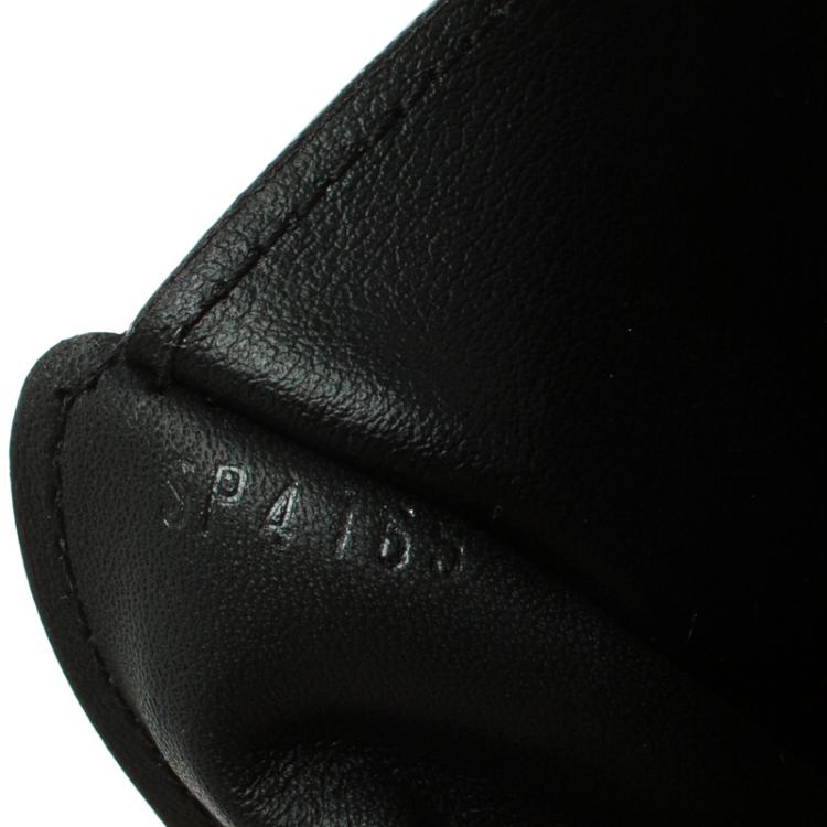 Pre Owned Louis Vuitton Black Damier Infini Leather Slender Wallet
