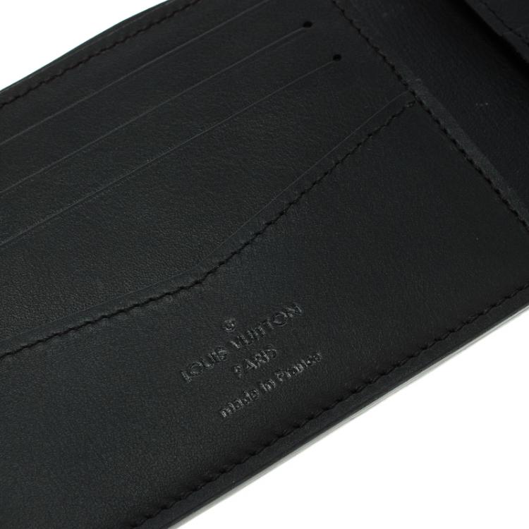 Pre Owned Louis Vuitton Black Damier Infini Leather Slender Wallet