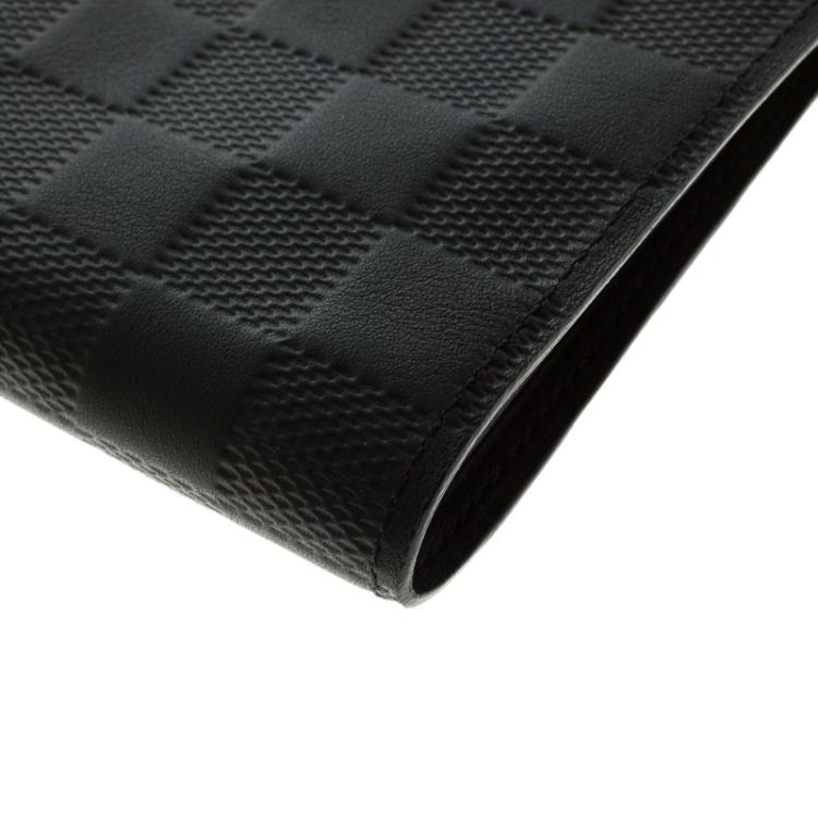 Pre Owned Louis Vuitton Black Damier Infini Leather Slender Wallet