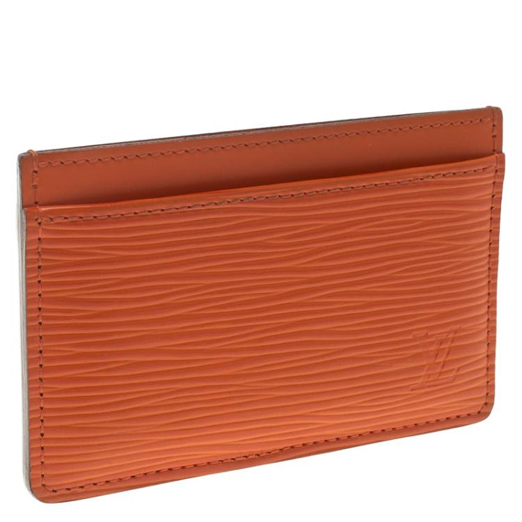 Pre Owned Louis Vuitton Piment Epi Leather Card Holder