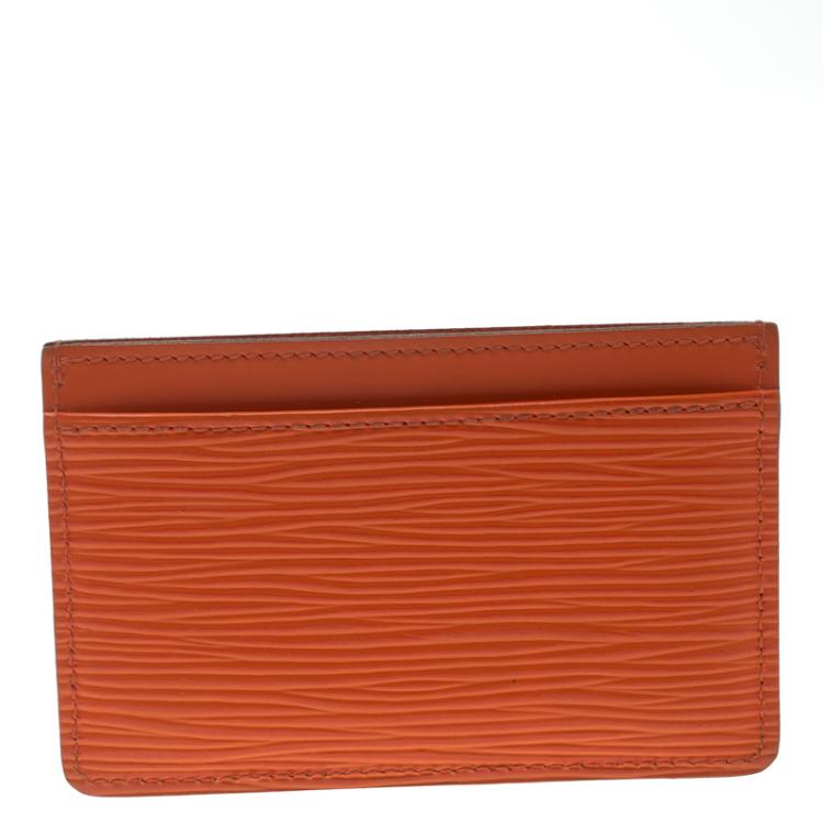 Pre Owned Louis Vuitton Piment Epi Leather Card Holder