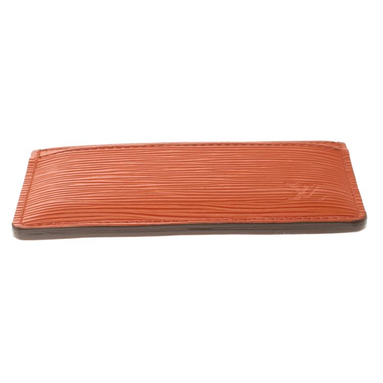 Pre Owned Louis Vuitton Piment Epi Leather Card Holder