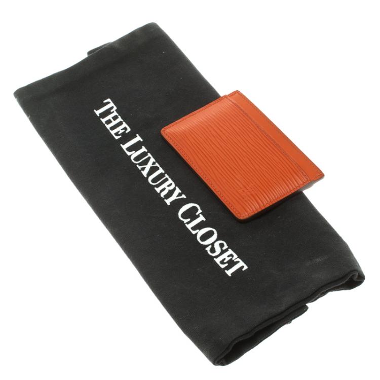 Pre Owned Louis Vuitton Piment Epi Leather Card Holder