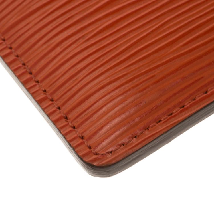 Pre Owned Louis Vuitton Piment Epi Leather Card Holder