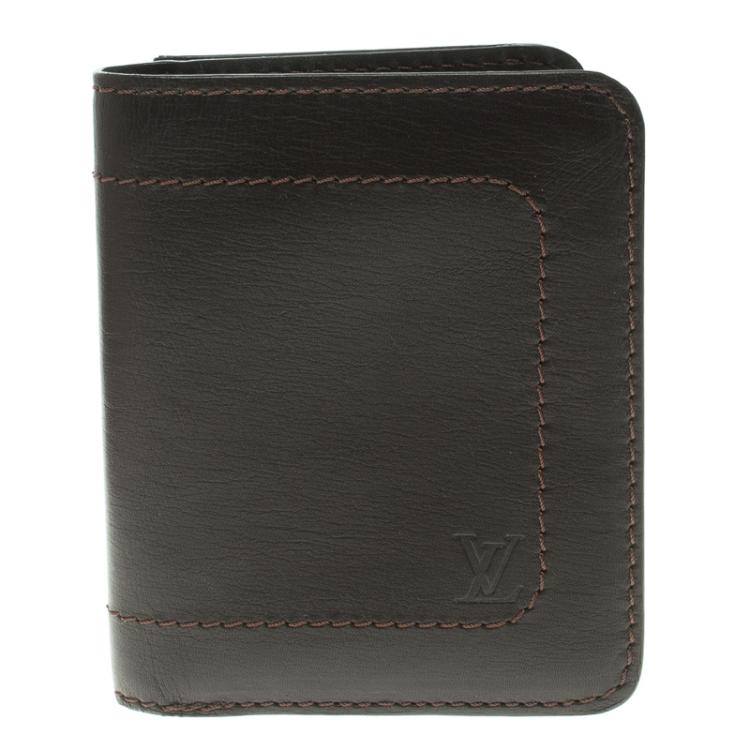 Louis Vuitton Dark Brown Utah Leather Six Card Wallet Louis | TLC