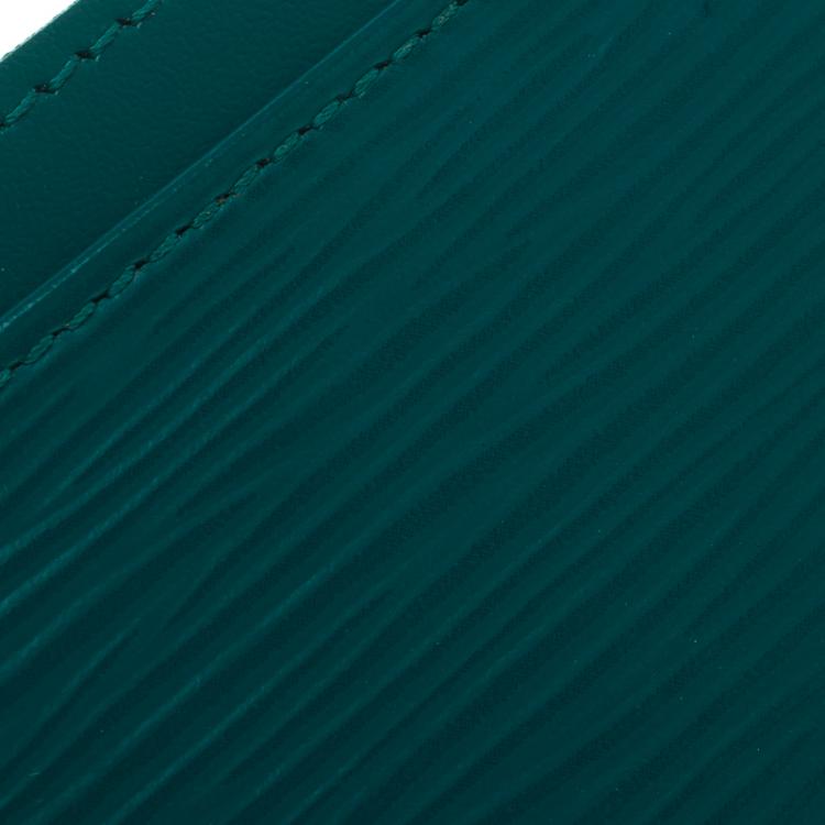 Pre Owned Louis Vuitton Turquoise Epi Leather Card Holder