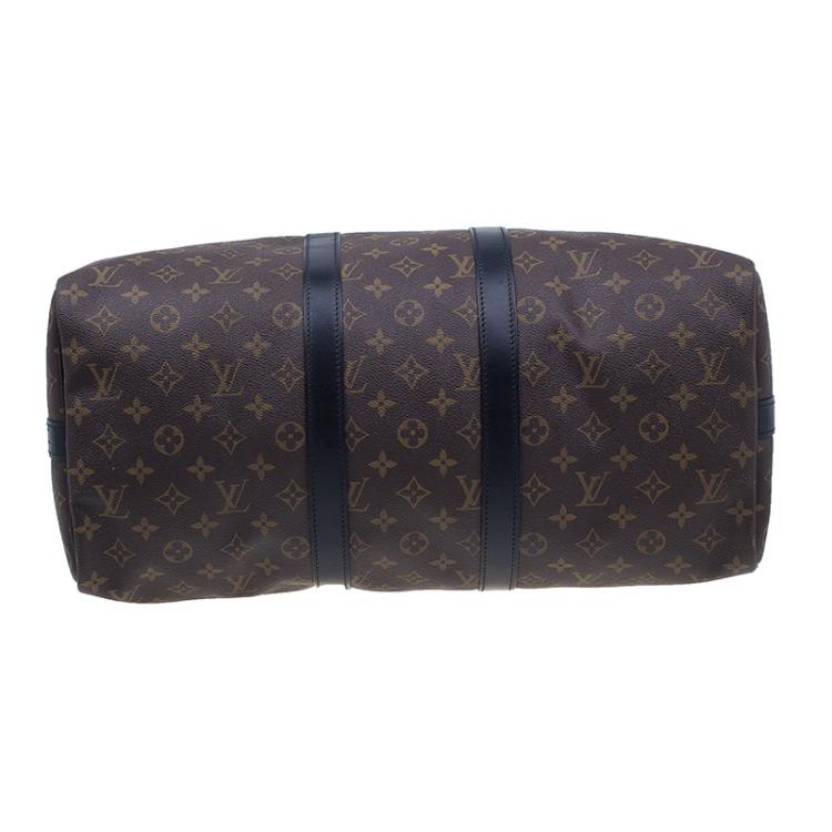 Pre Owned Louis Vuitton Monogram Macassar Canvas Keepall 45