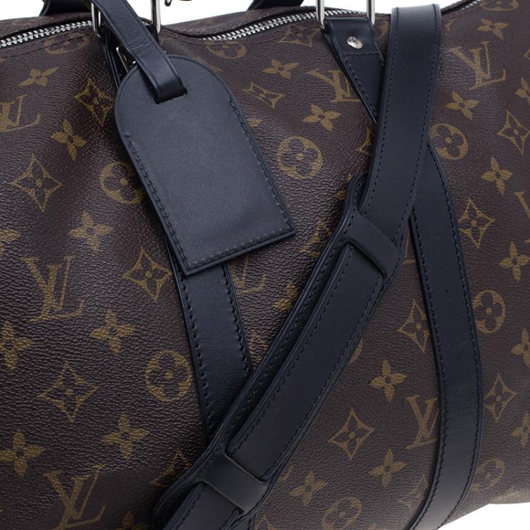 Pre Owned Louis Vuitton Monogram Macassar Canvas Keepall 45