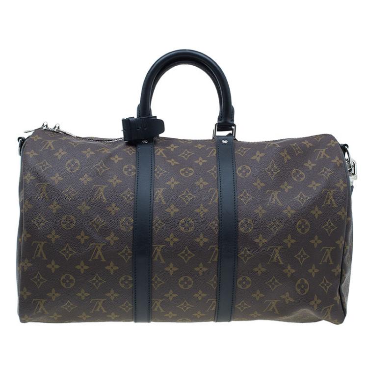 Pre Owned Louis Vuitton Monogram Canvas Macassar Keepall Bandouliere 45