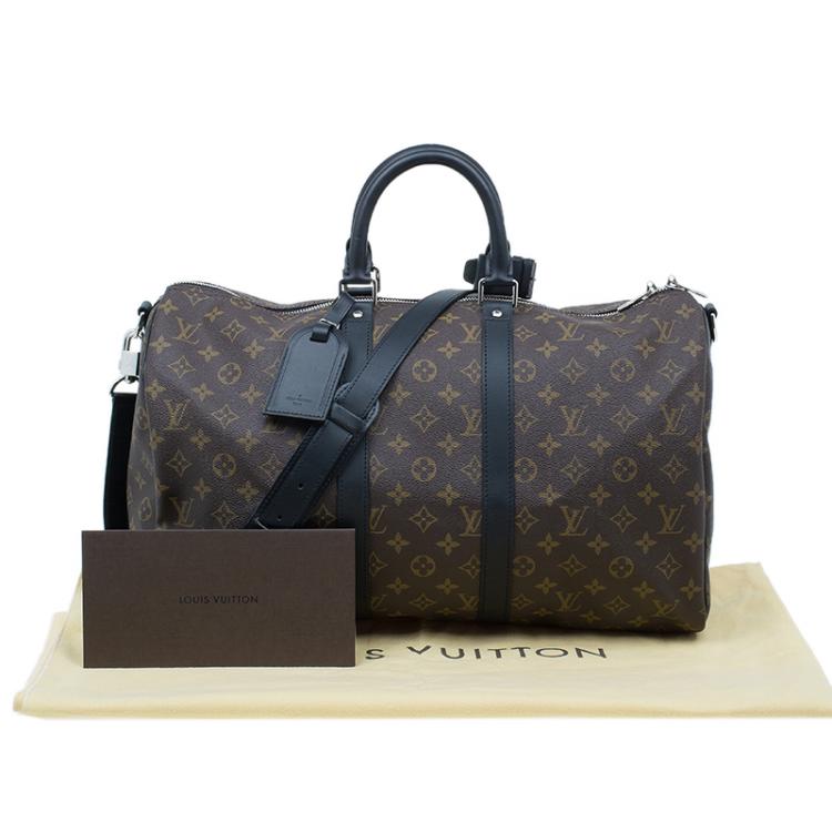 Pre Owned Louis Vuitton Monogram Canvas Macassar Keepall Bandouliere 45