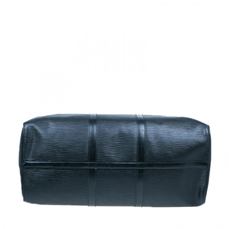 مملوكة مسبقًا Louis Vuitton Black Epi Keepall 50 Travel Boston Bag