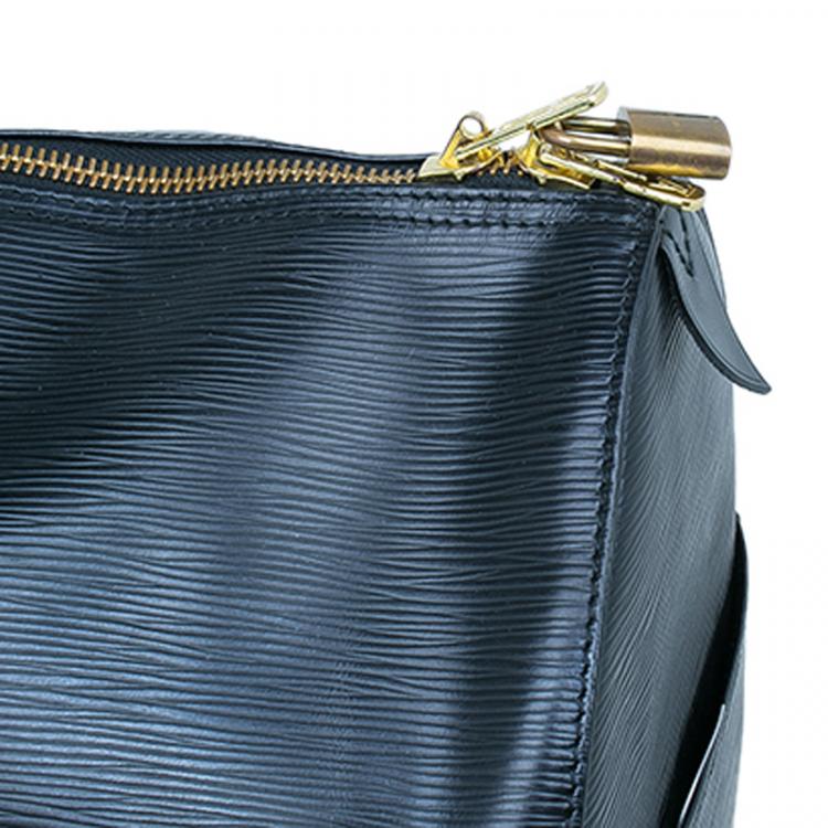مملوكة مسبقًا Louis Vuitton Black Epi Keepall 50 Travel Boston Bag