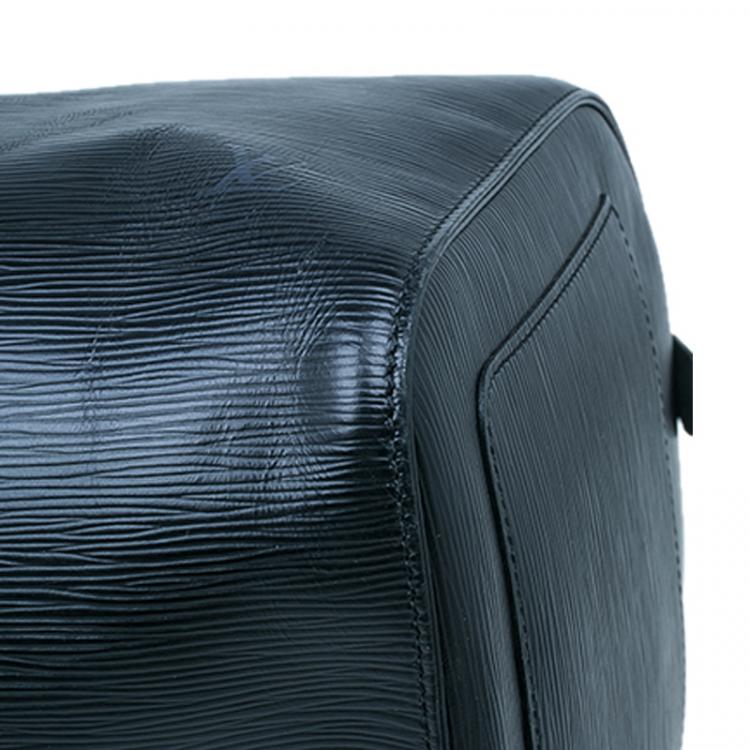 مملوكة مسبقًا Louis Vuitton Black Epi Keepall 50 Travel Boston Bag
