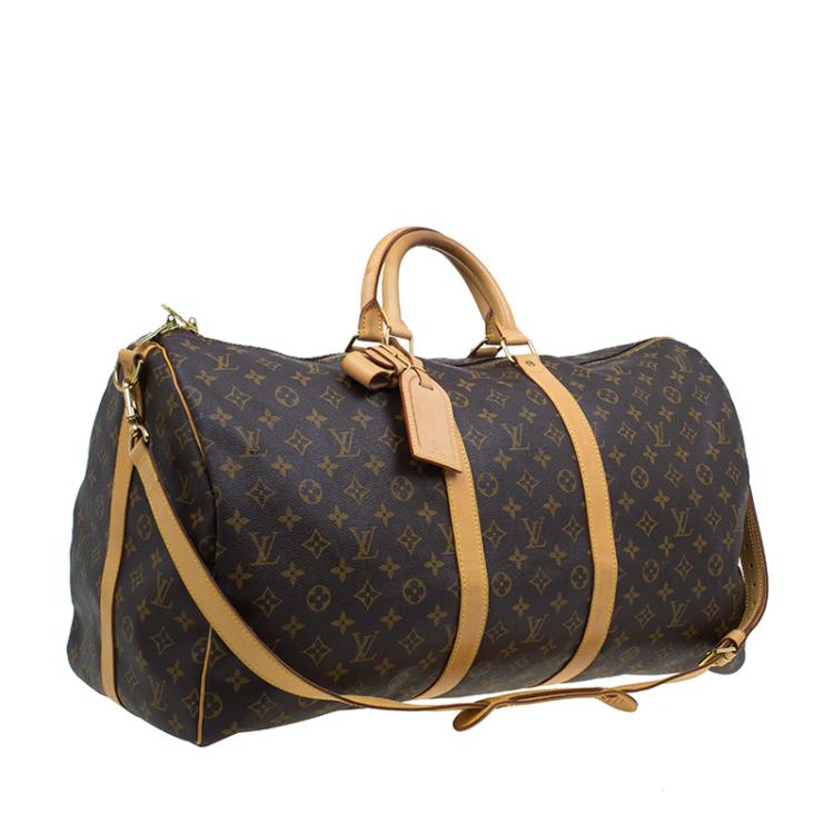 Pre Owned Louis Vuitton Monogram Canvas Keepall Bandouliere 55