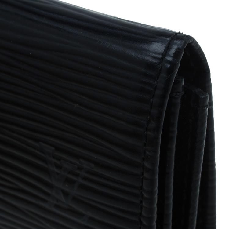 Pre Owned Louis Vuitton Black Epi Leather Business Card Holder