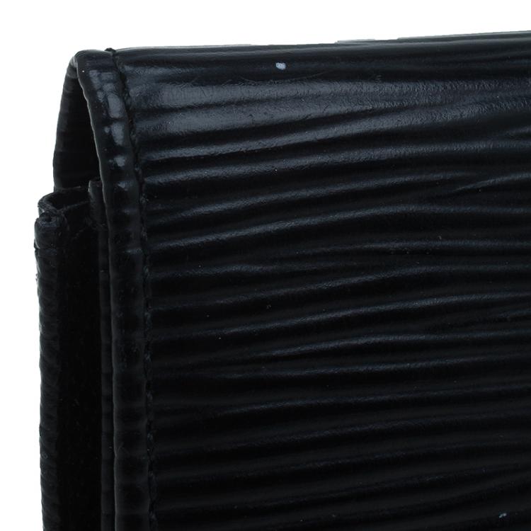 Pre Owned Louis Vuitton Black Epi Leather Business Card Holder