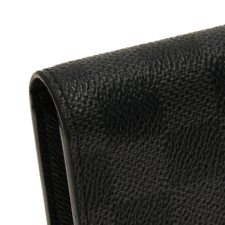 Pre Owned Louis Vuitton  Damier Graphite Canvas Brazza Flap Wallet
