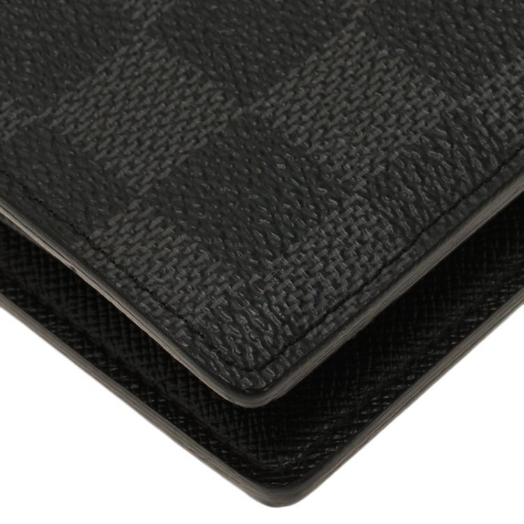 Pre Owned Louis Vuitton  Damier Graphite Canvas Brazza Flap Wallet