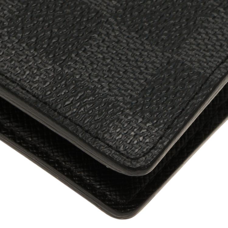 Pre Owned Louis Vuitton  Damier Graphite Canvas Brazza Flap Wallet