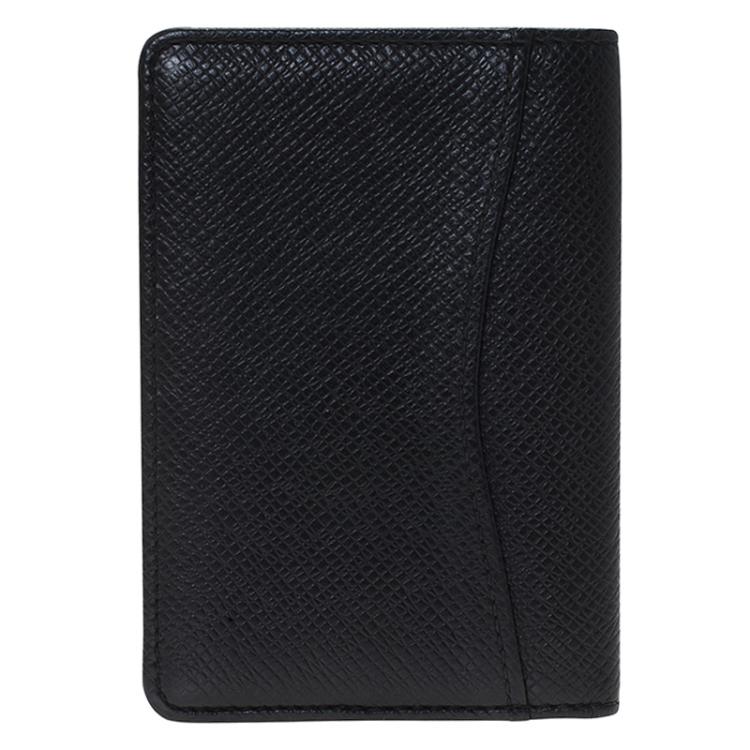 Pre Owned Louis Vuitton Black Taiga Leather Pocket Organizer