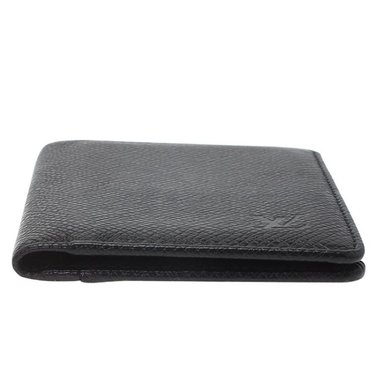 Pre Owned Louis Vuitton Black Taiga Leather Pocket Organizer