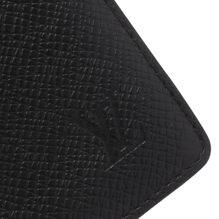 Pre Owned Louis Vuitton Black Taiga Leather Pocket Organizer
