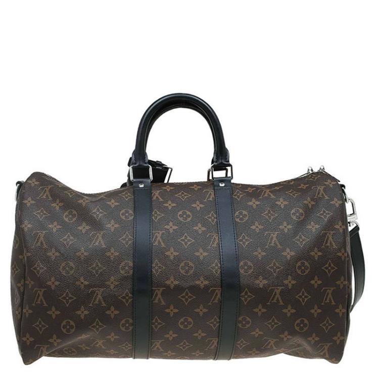 Pre Owned Louis Vuitton Monogram Canvas Macassar Keepall Bandouliere 45