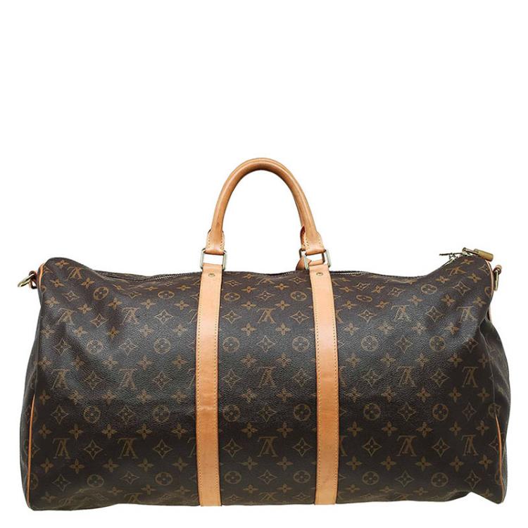 Pre Owned Louis Vuitton Monogram Canvas Keepall Bandouliere 55